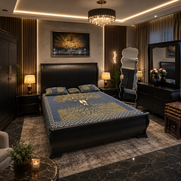 Premium Dark Espresso Double Bed
