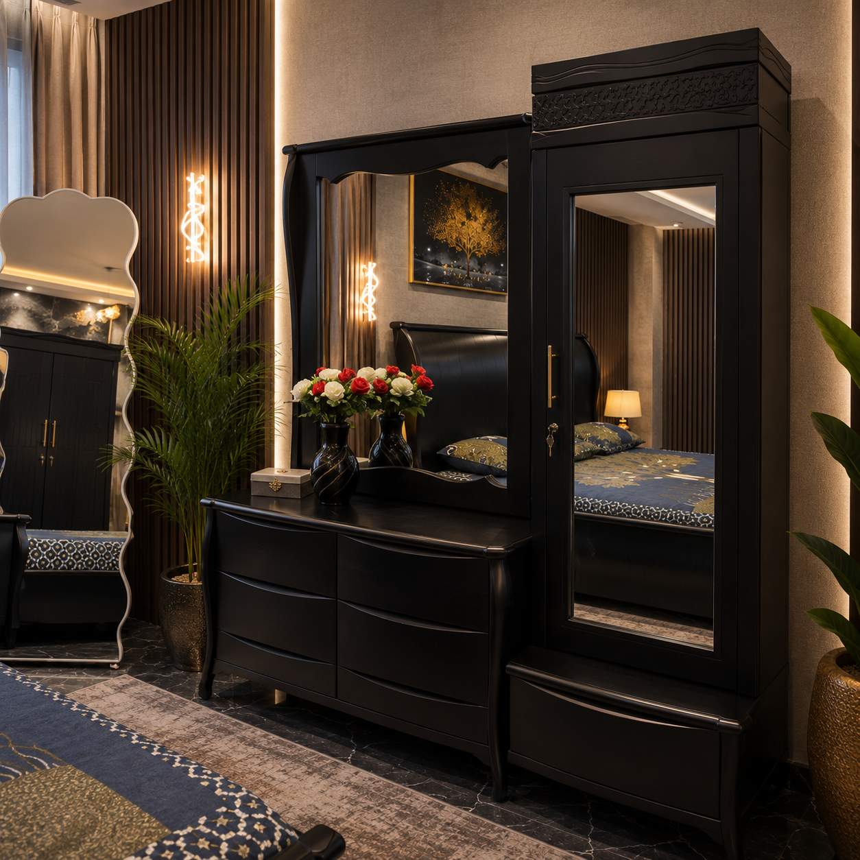Premium Dark Espresso Double Bed