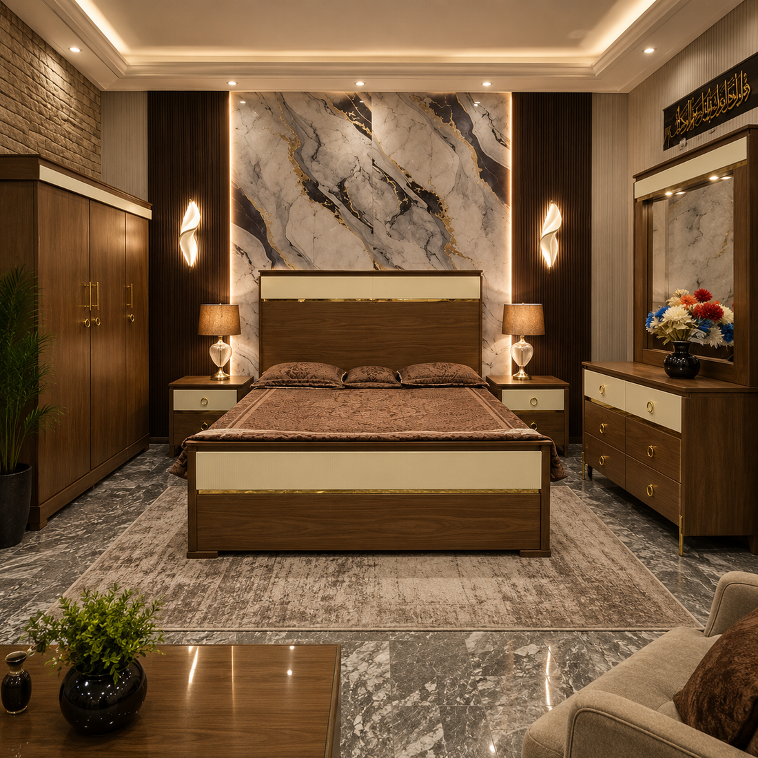 Simple Modern Wooden Bed