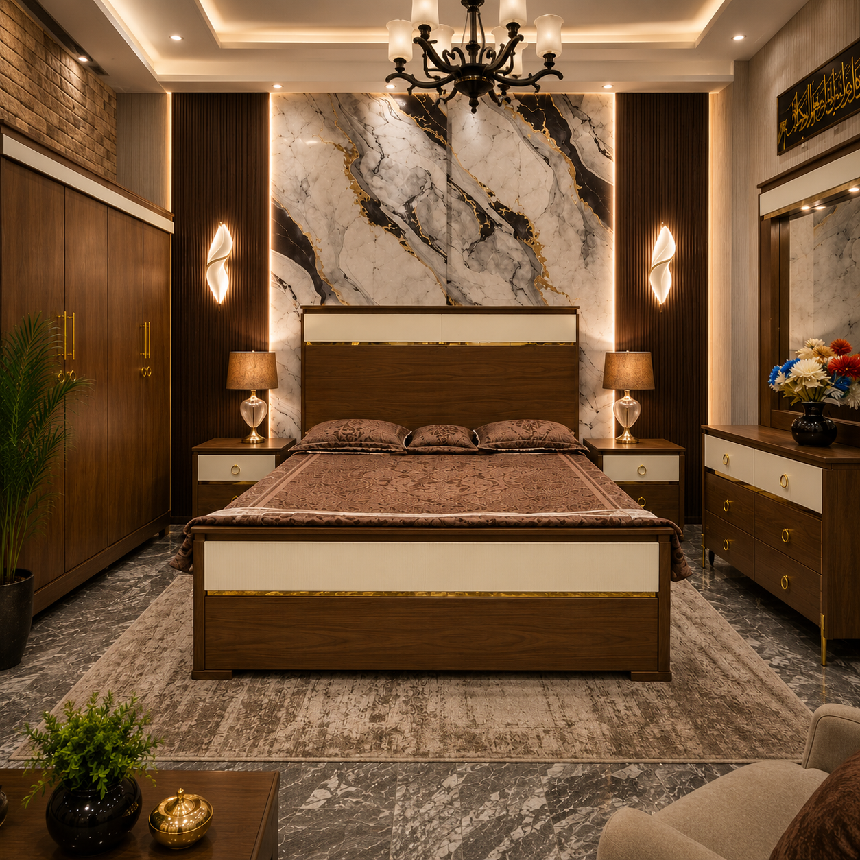 Simple Modern Wooden Bed