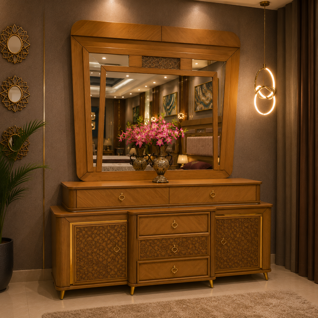 Luxury Arabic Style Bedroom Set | Mumtaz Bashir Furniture Multan